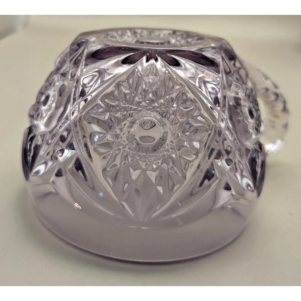 Lilac Crystal Cup Starburst‎ Pattern. Hand Crafted 1990's (#19)